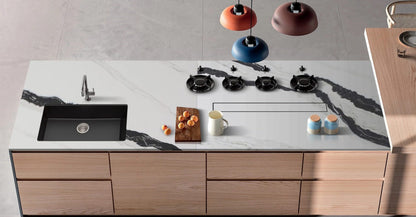 Raphael Stone Panda Black RQ9962  |126' x63''|  2 cm Polished Quartz Slab