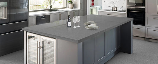 Raphael Stone Cemento Light Honed RQ9991  |126' x63''|  2 cm Polished Quartz Slab