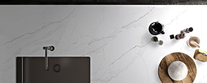 Raphael Stone RQ9910 Calacatta Romano  |126' x63''|  2 cm Polished Quartz Slab