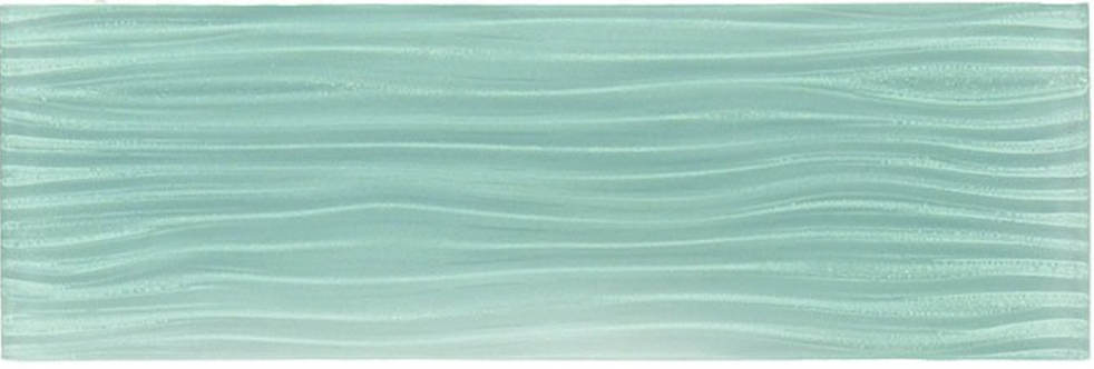 Glazzio Tiles Crystile Wave Series| 4’’ x 12’ | Morning Mist |Mosaic Tiles