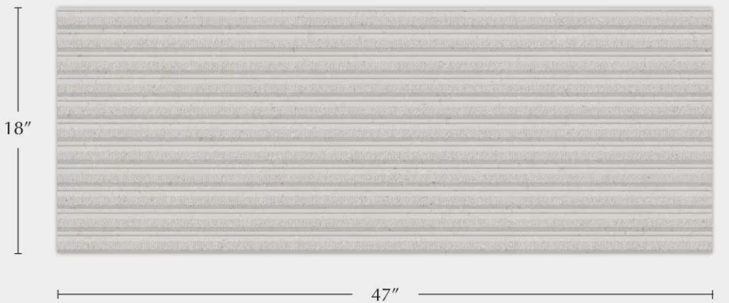 Porcelanosa Mombasa Prada Acero 18"X47" Ceramic Stone Effect Wall Tile