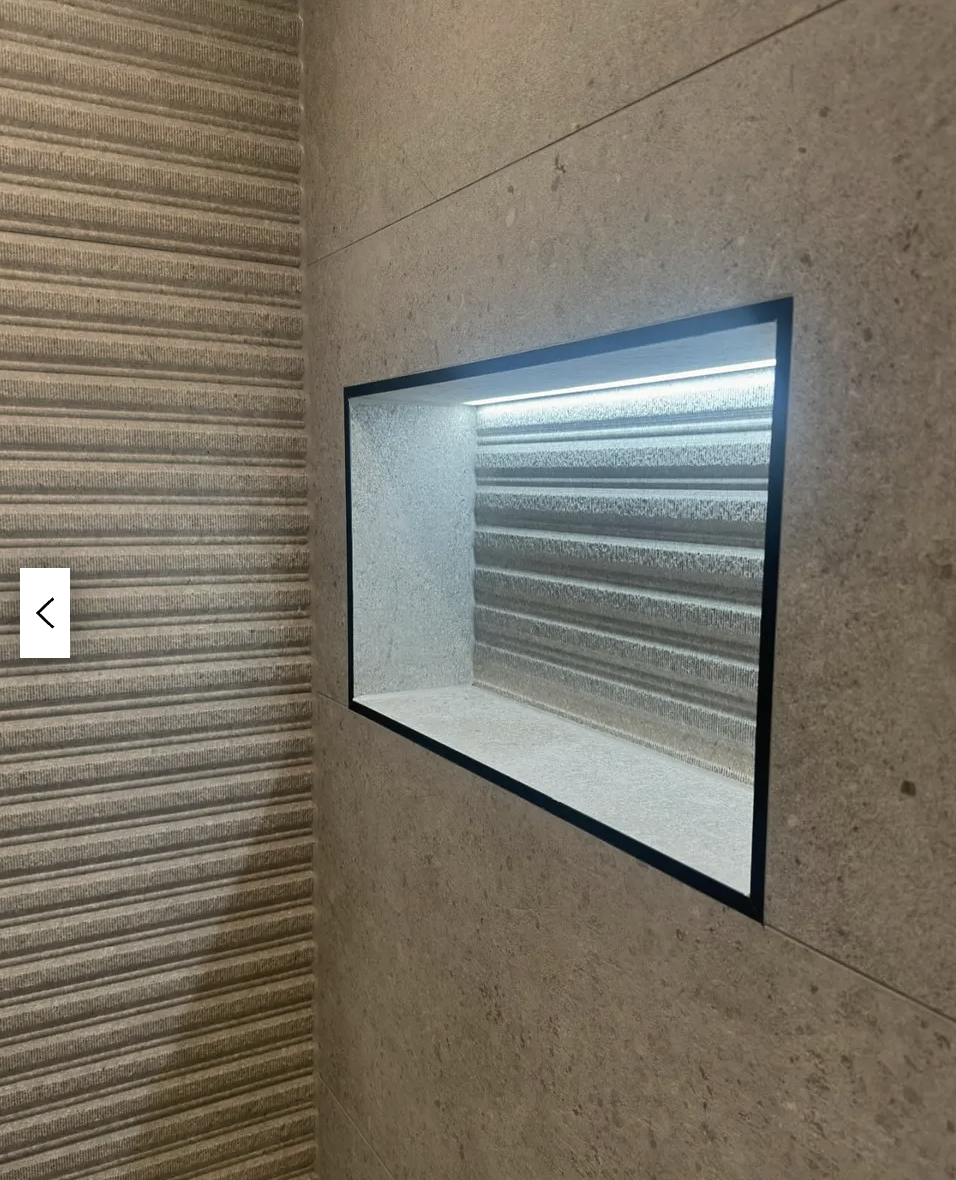 Porcelanosa Mombasa Prada Acero 18"X47" Ceramic Stone Effect Wall Tile