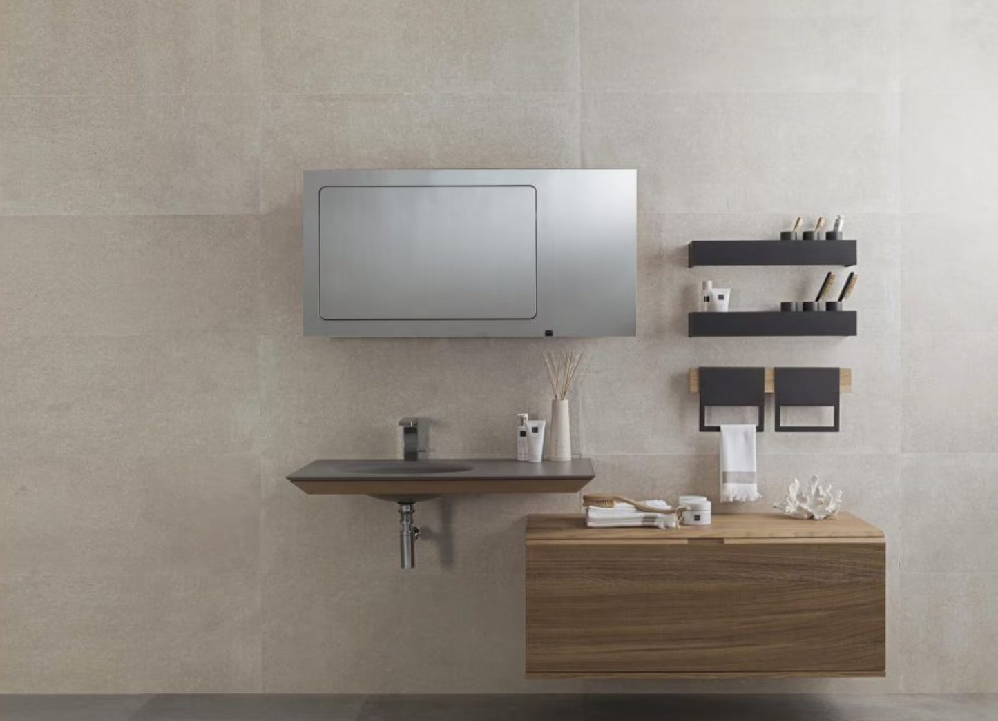 Porcelanosa Bottega Caliza 18"X47" Matt-gloss white ceramic wall tile