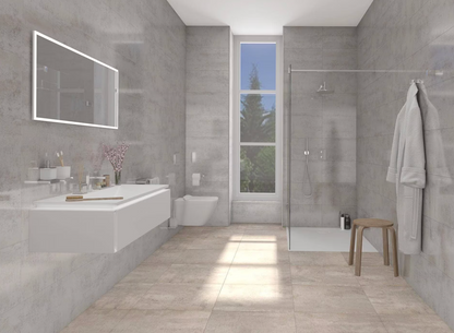 Porcelanosa Shine Niquel 13"X39" Gloss Ceramic Wall Tile