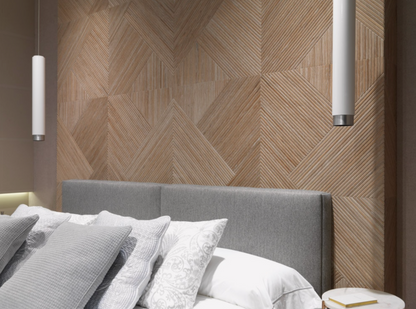 Porcelanosa Noa Tanzania Wine 23"X47" Ceramic Wood Effect Wall Tile
