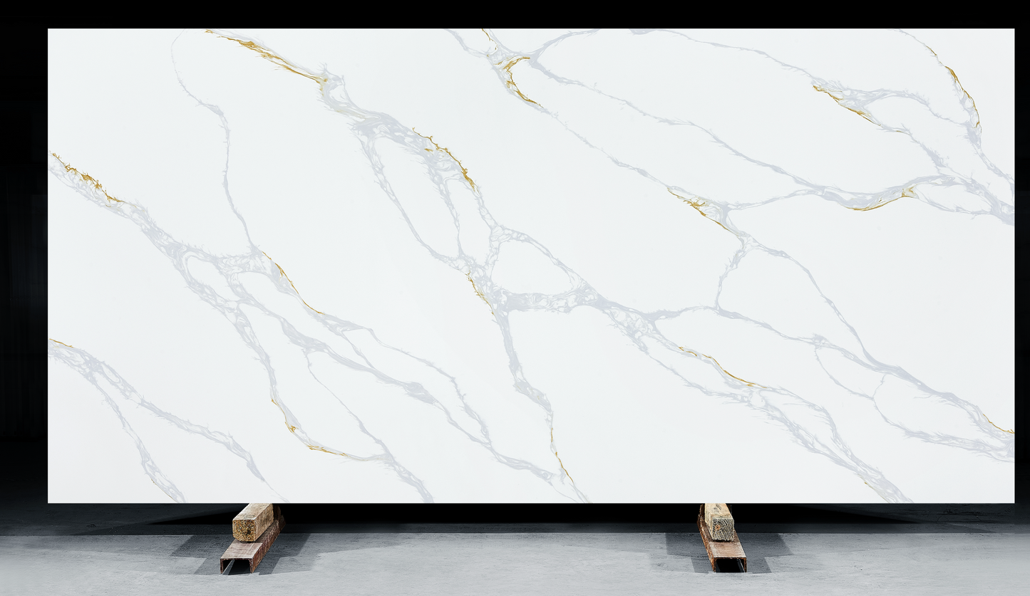 LX Prefabricated Calacatte Coloma | 26'' x 110''| 2cm Polished Countertop