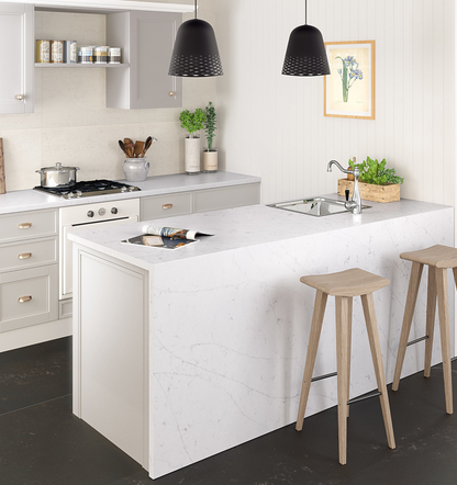 Cosentino Silestone Et Statuario 128’’ x 62’’ x 2.0 cm Polished Quartz Slab