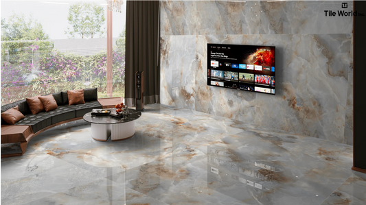 Tile World  Onyx Moonshine| High Gloss | 24’’ x 48’’ Porcelain Tile