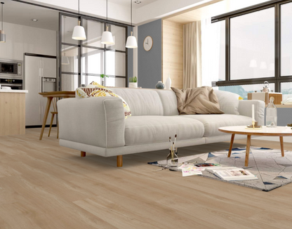 Tri West|MetroFlor| French Quarter 7''x 60'' x 8mm| Cafe AU Lait| WPC Flooring