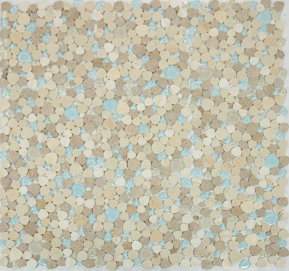 Elysium Tiles Peach Blue Roma 12 x 12 Mosaic Tiles
