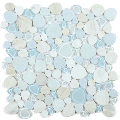 Elysium Tiles Peach Marina 12 x 12 Mosaic Tiles