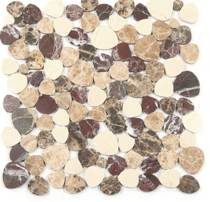 Elysium Tiles Aphrodite Burgundy Brown 12 x 12 Mosaic Tiles