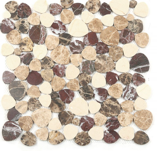 Elysium Tiles Aphrodite Burgundy Brown 12 x 12 Mosaic Tiles