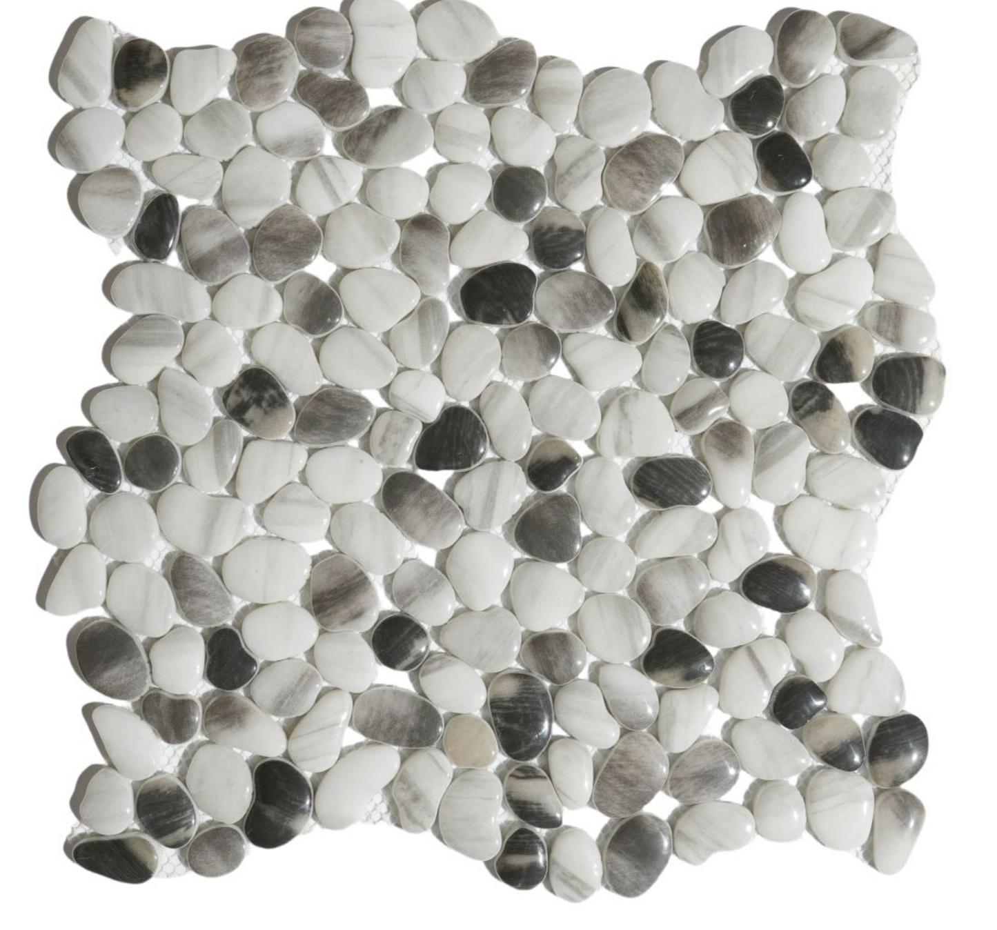 Elysium Tiles Art Pebble Grey 12 x 12 Mosaic Tiles