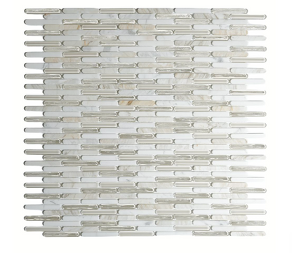 Elysium Tiles Bamboo Calacatta Gold 11.75 x 12.25 Mosaic Tiles