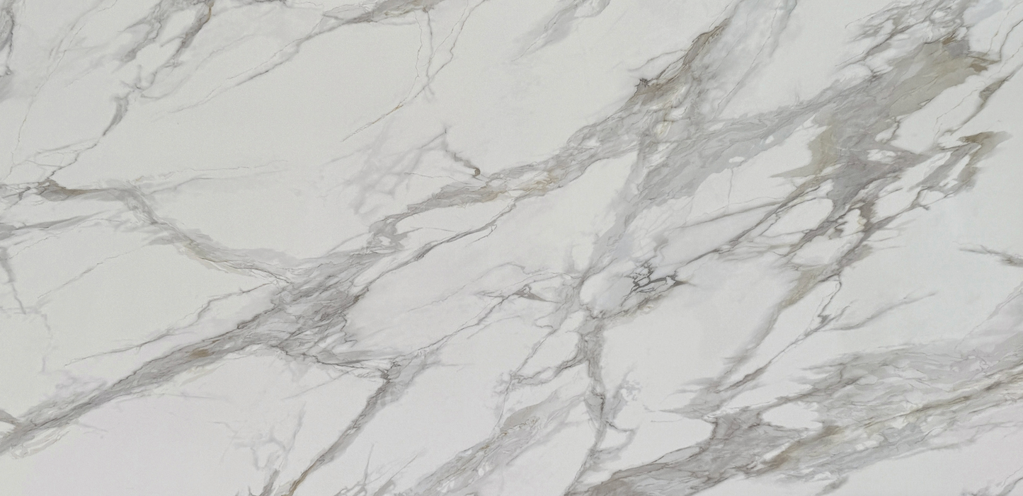 Elite Stone |Calacatta Giada |Prefab 9X2 | 2 cm Polished Quartz Slab