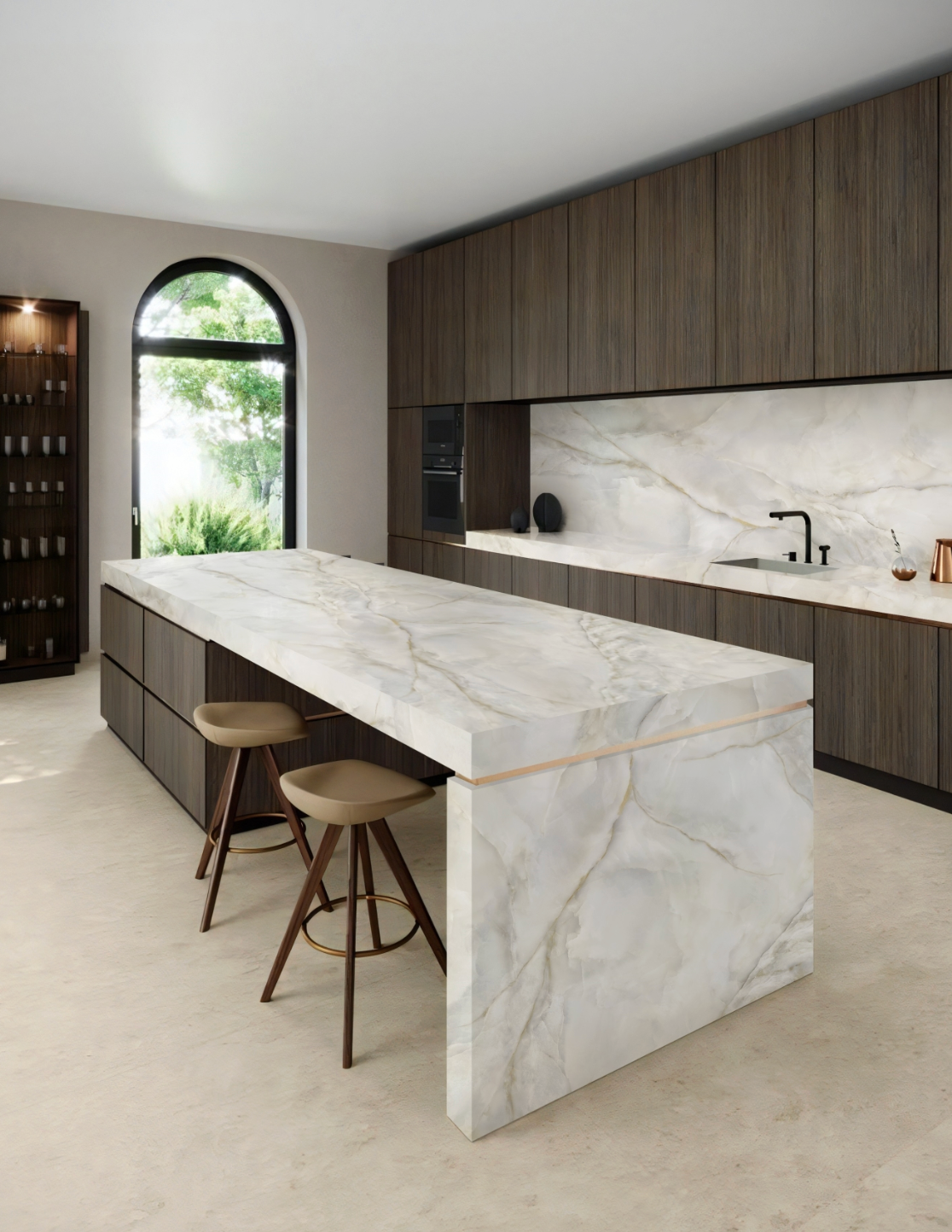 Elite Stone |Nautica Ivory| Prefab 9' x 2"| Polished Slab