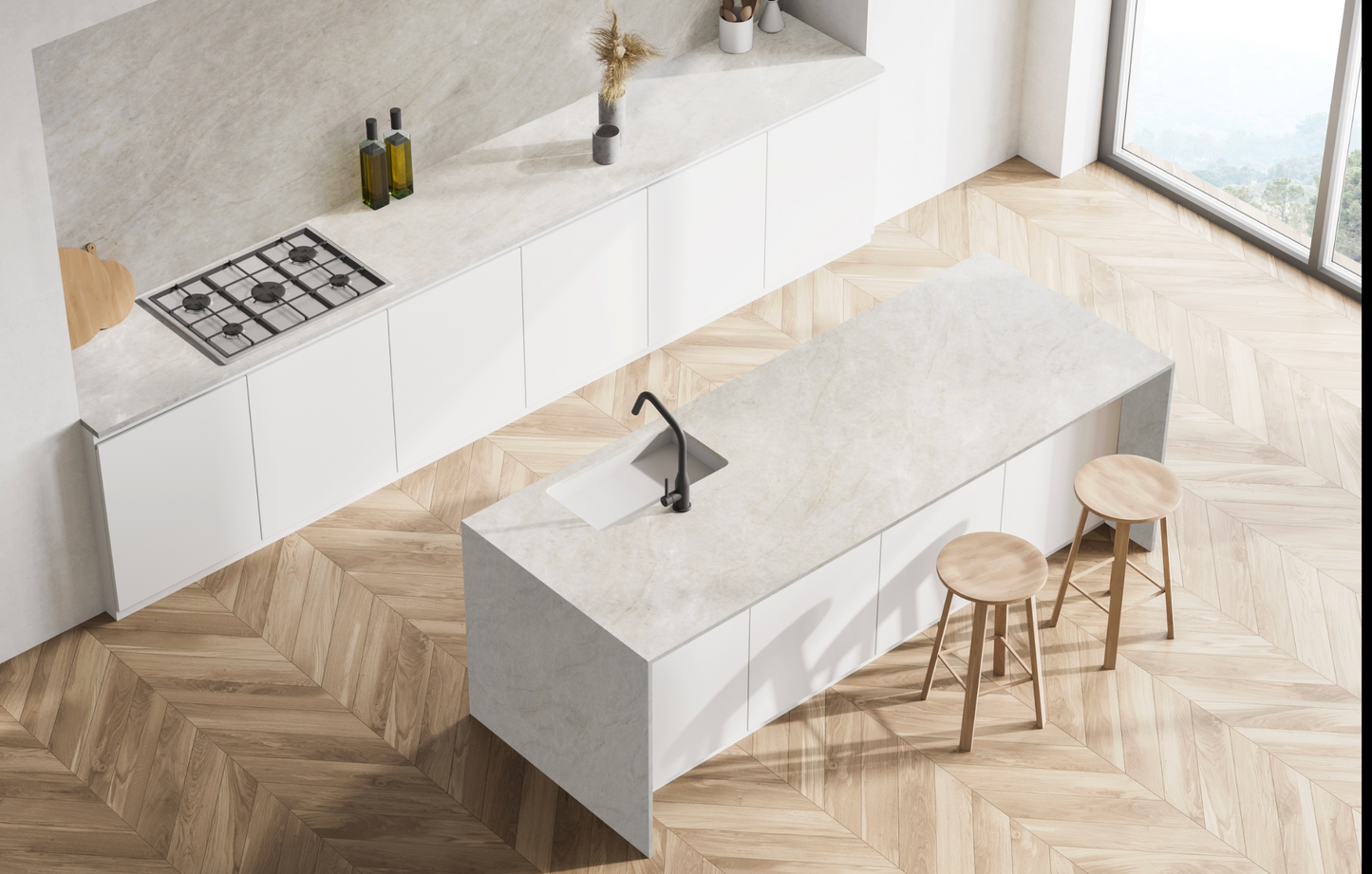 Elite Stone |New Taj Mahal  |122"-126"x63"| 2 cm Polished Quartz Slab