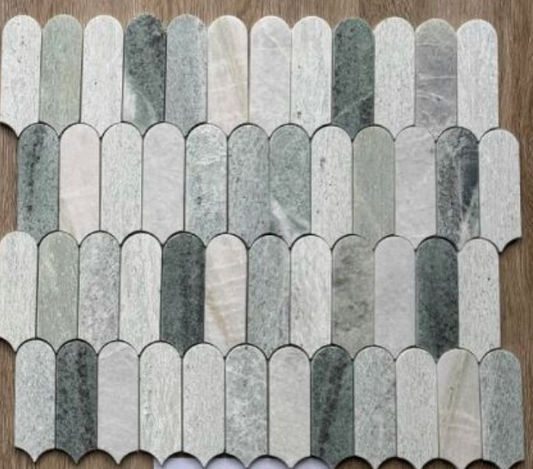 Elysium Tiles Piano Green Polished 10''x11.75'' Mosaic Tiles