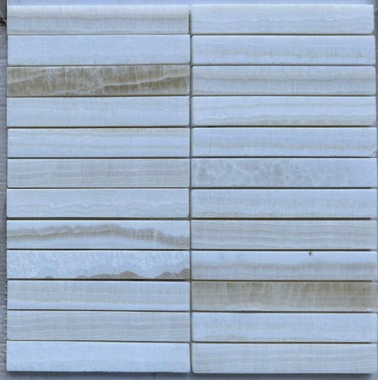 Elysium Tiles Slot Onyx Ivory 11.75''x 11.75'' Mosaic Tiles