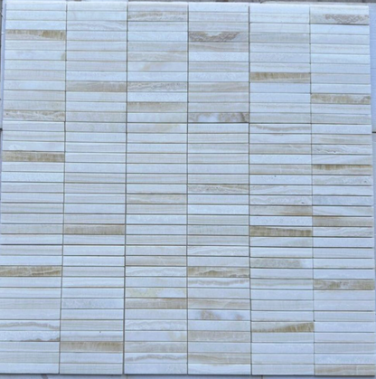 Elysium Tiles Slot Onyx Ivory 11.75''x 11.75'' Mosaic Tiles