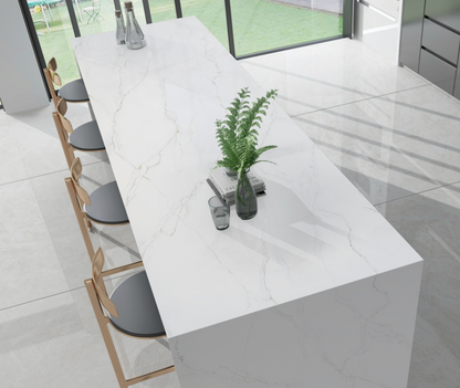 Elite Stone |Truffle Gold Prefab 9' x 2'| Polished Slab
