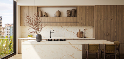 Caesarstone Goldesse |126’’ x  63’’|1.2 cm| Honed Finish Porcelain Slab