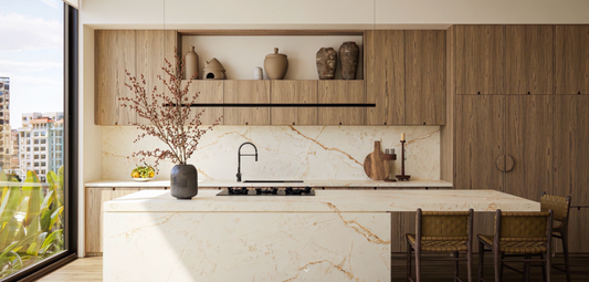 Caesarstone Goldesse |126’’ x  63’’|1.2 cm| Honed Finish Porcelain Slab