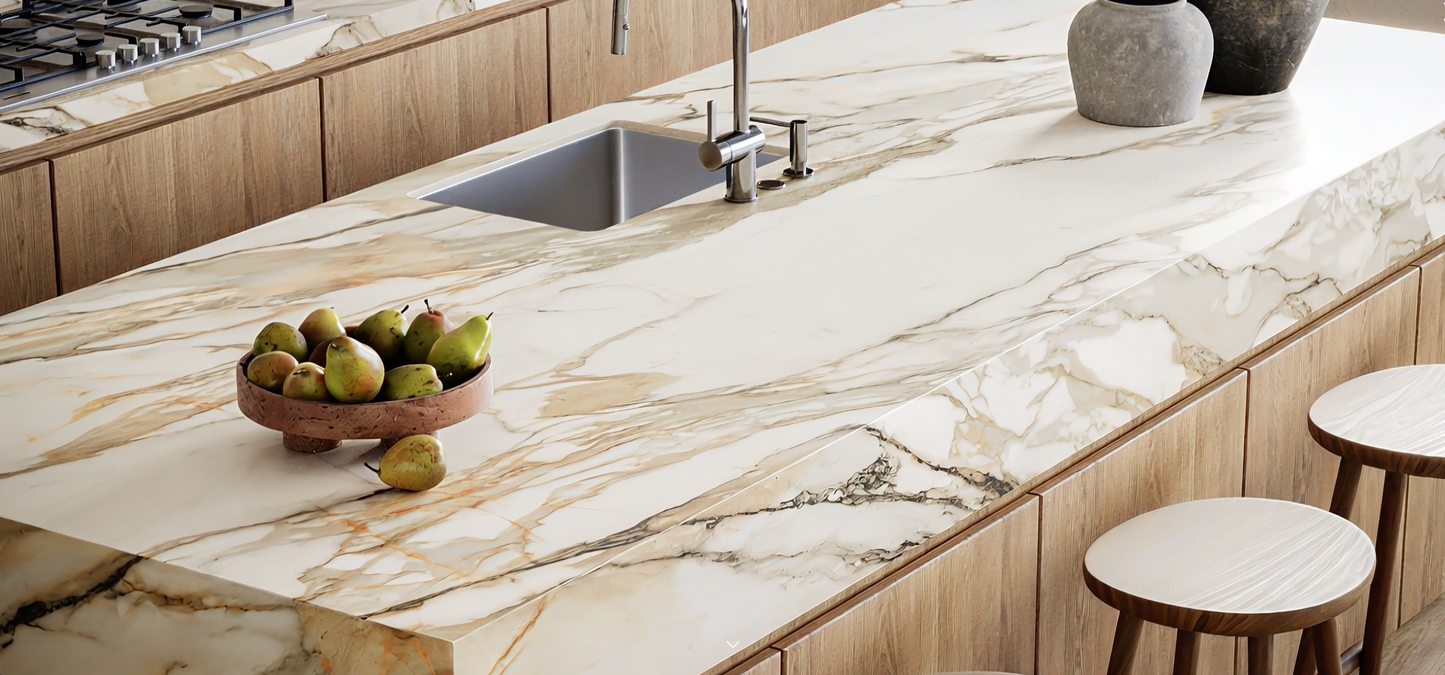 Caesarstone  Antikella |126’’ x  63’’|1.2 cm| Honed Finish Porcelain Slab