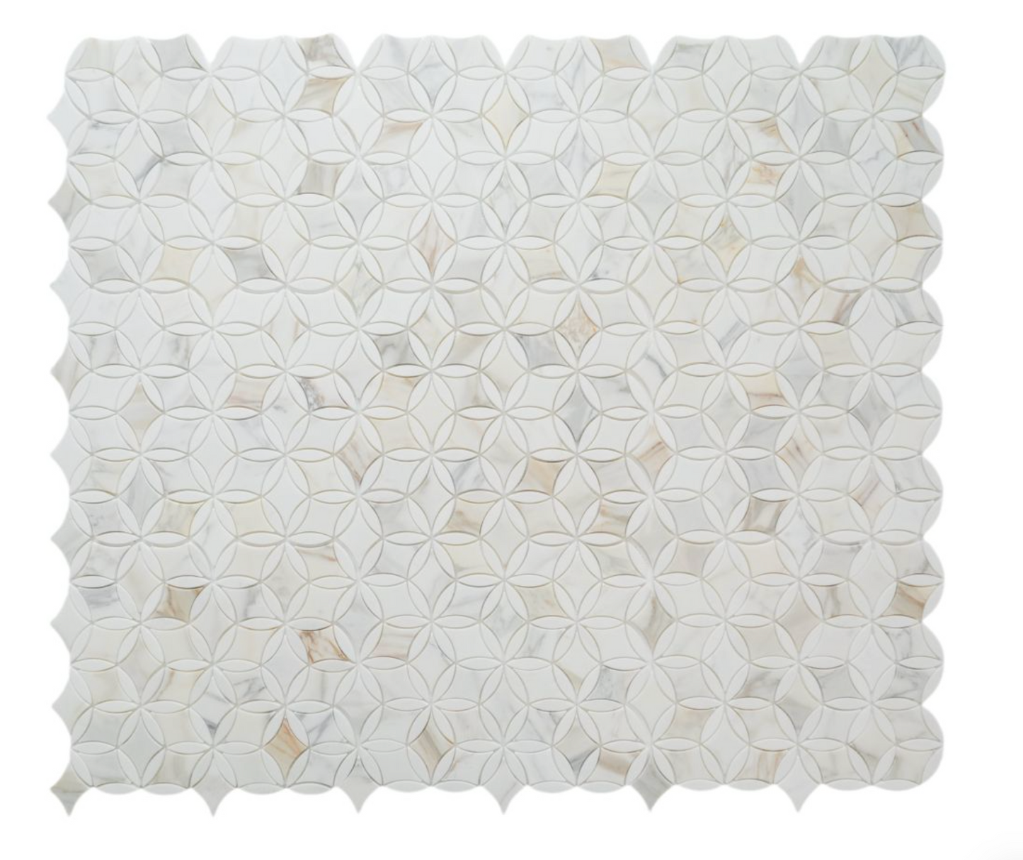 Elysium Star Calacatta Honed 13.75 x 12 Mosaic Tiles