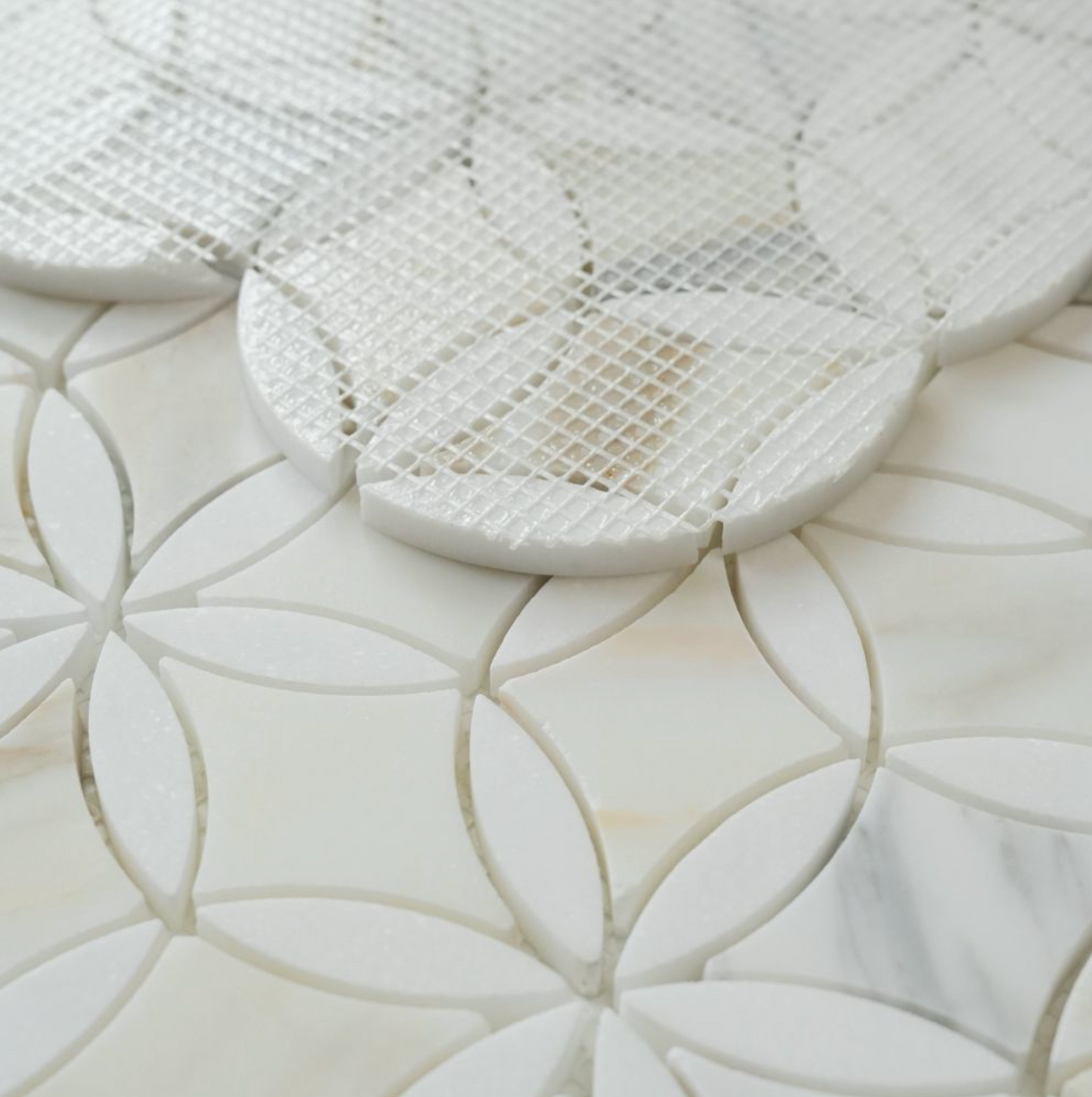 Elysium Star Calacatta Honed 13.75 x 12 Mosaic Tiles