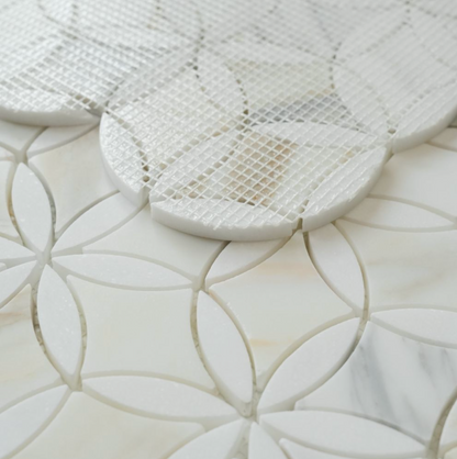 Elysium Star Calacatta Honed 13.75 x 12 Mosaic Tiles