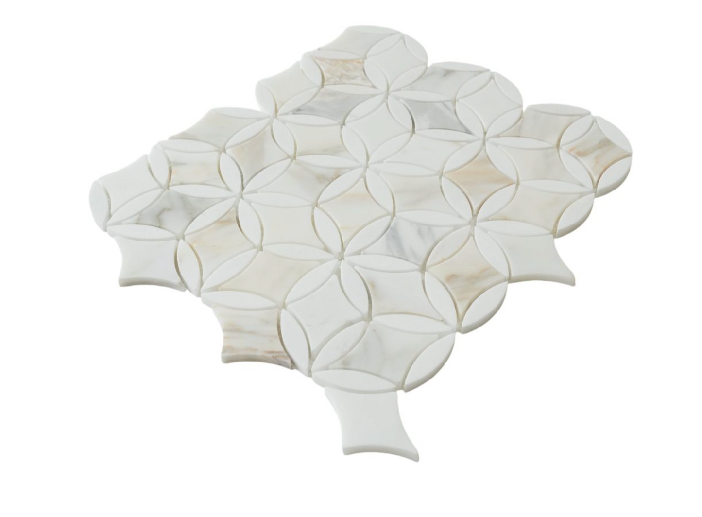 Elysium Star Calacatta Honed 13.75 x 12 Mosaic Tiles