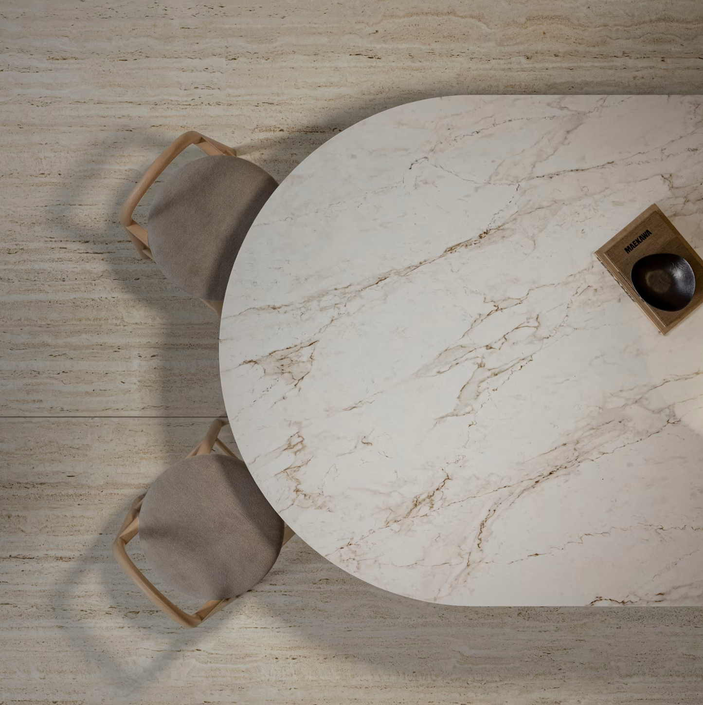 Éclos by Cosentino | Landr 128 x 63 x 2 cm | Glossy Finish Silica-Free Layered Mineral Surface