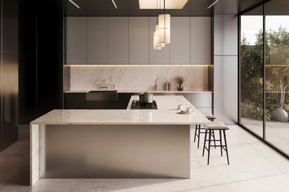 Éclos by Cosentino | Landr 128 x 63 x 2 cm | Glossy Finish Silica-Free Layered Mineral Surface