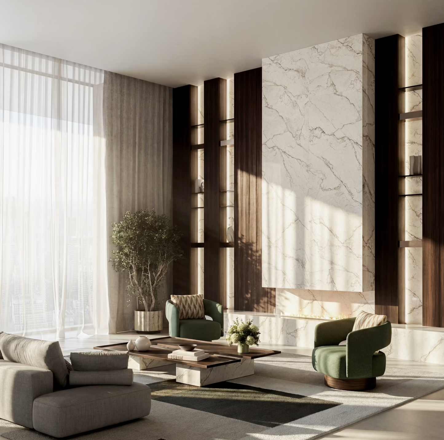 Éclos by Cosentino | Wondr 128 x 63 x 2 cm | Glossy Finish Silica-Free Layered Mineral Surface