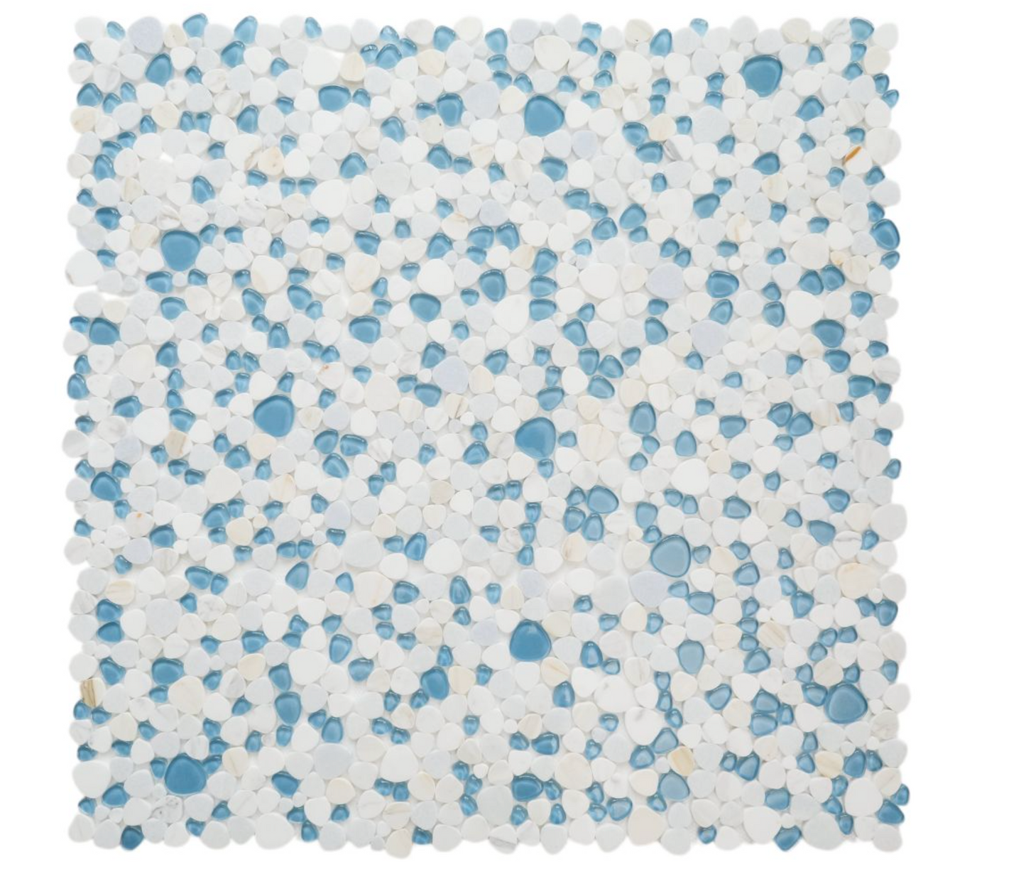 Elysium Tiles Peach Royal Blue 12 x 12 Mosaic Tiles