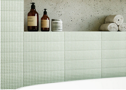 Glazzio Tiles Wafer Collection|3'' x 12'' | Teya |Ceramic Mosaic Tiles