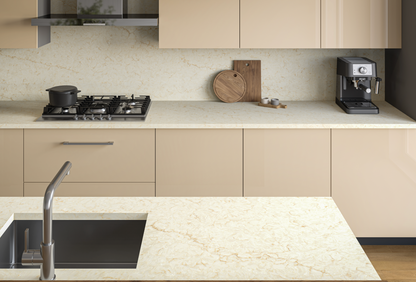 Vadara Quartz |Medina |Polished 140" x 81" 2 cm Quartz Slab