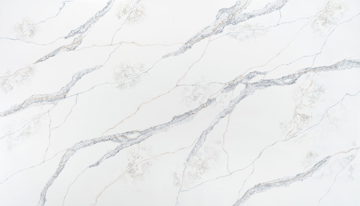 Stratus Surfaces | StratusQuartz | Sorrento | 140 x 81  2 cm Super Jumbo Bookmatched Quartz Slab