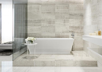 European Porcelain and Ceramics Tivoli Blanco 23'' x 46'' Polished Porcelain Tile
