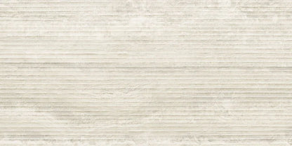 Dura Bell Travertino Ivory Deco 24x48 Matte Porcelain Tile