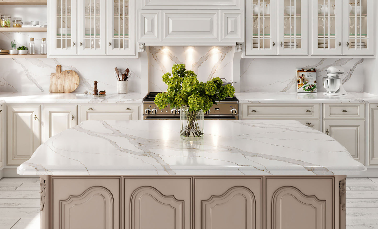 Vadara Quartz Sunrise Vista Polished 126" x 63" 2 cm  Quartz Slab