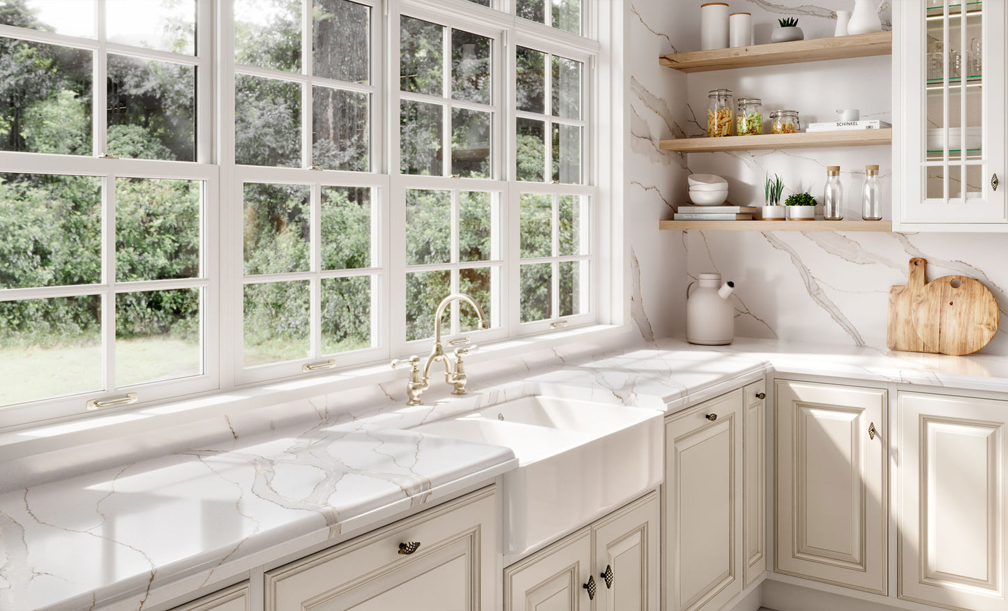 Vadara Quartz Sunrise Vista Polished 126" x 63" 2 cm  Quartz Slab