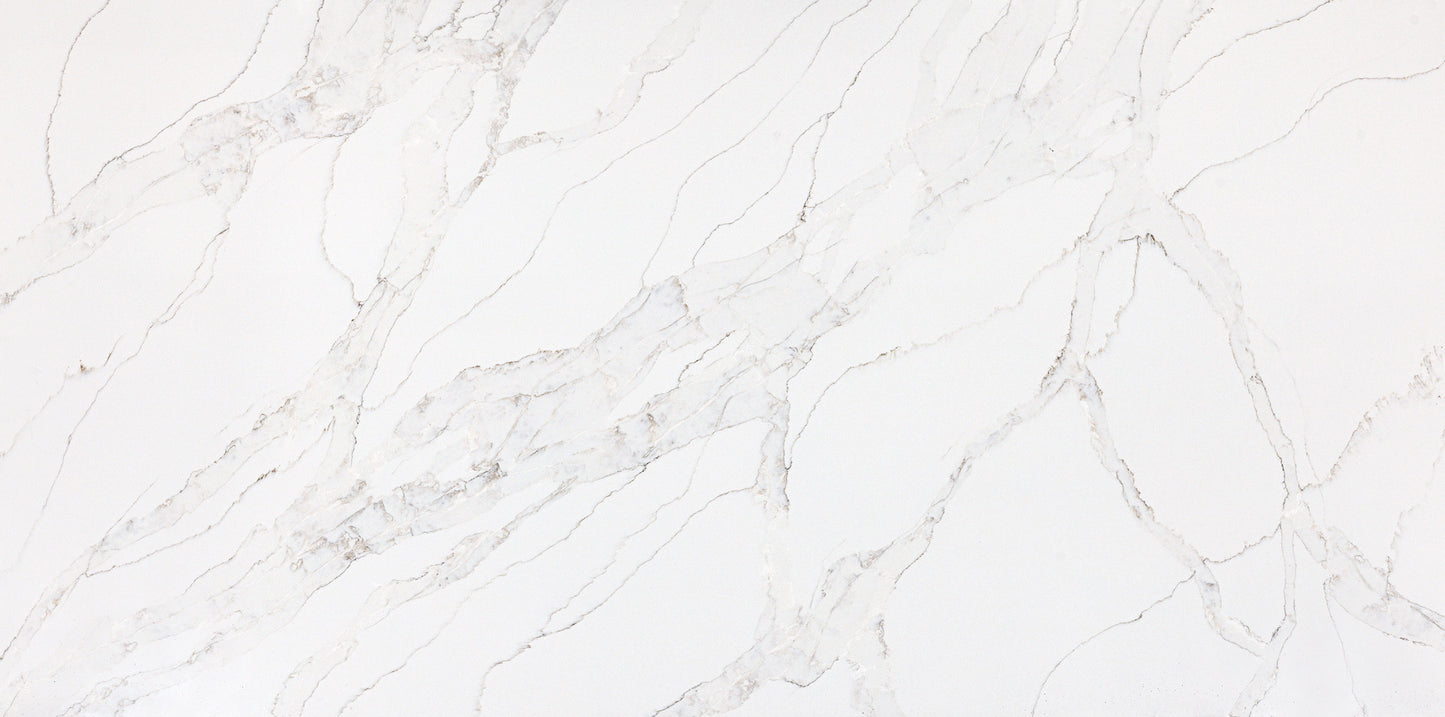 Vadara Quartz Sterling Light Polished 126" x 63" 2 cm Quartz Slab