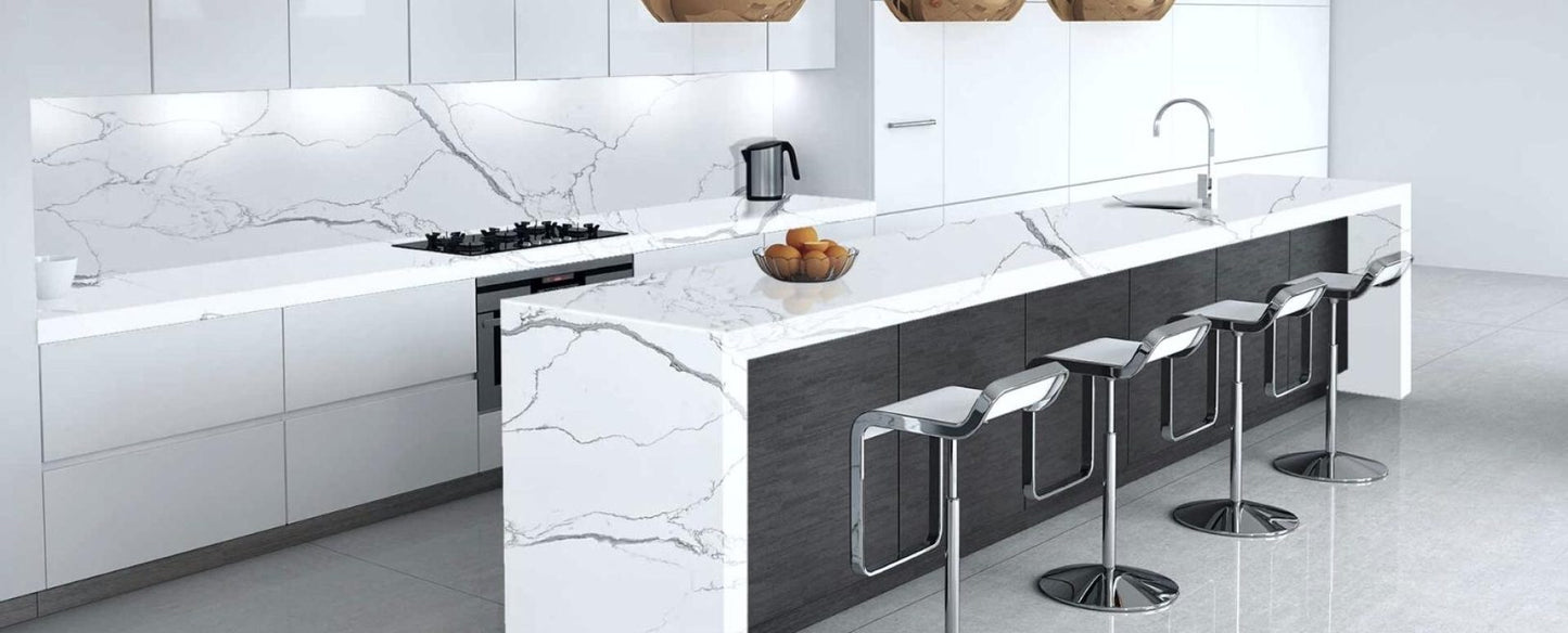 Raphael Stone Venato Classic RQ9303 |126' x63''|  2 cm Polished Quartz Slab