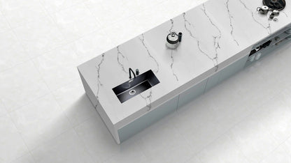 Raphael Stone Venetian Black RQ9913  |126' x63''|  2 cm Polished Quartz Slab