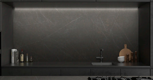 Ascale Allure Black 127''x 63'' 12mm Polished  Porcelain Slab