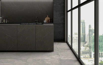 Ascale Allure Black 127''x 63'' 12mm Polished  Porcelain Slab