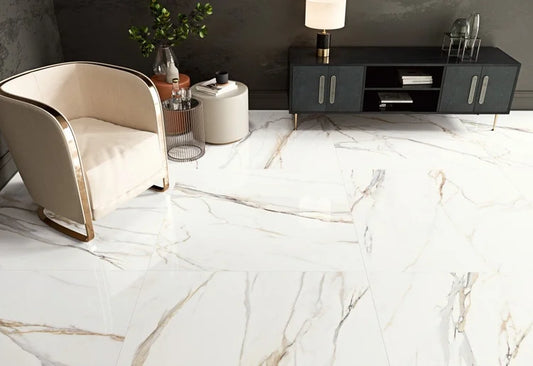 Dura Bell Calacatta Gold  48×48 Polished Porcelain Tile